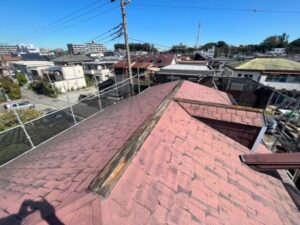 施工前　千葉市中央区にて屋根修理〈スレート屋根カバー工法〉